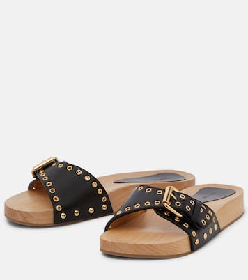 Verzierte Pantoletten Jaso aus Leder | Isabel Marant