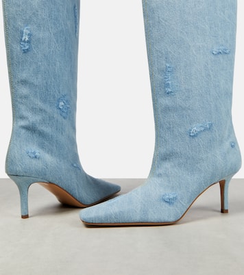 Botas altas en denim desgastado | Acne Studios