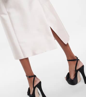 Embellished silk and wool midi dress | Miu Miu