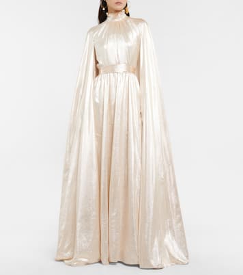 Macie lamé cape gown | Erdem