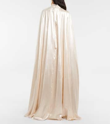 Macie lamé cape gown | Erdem