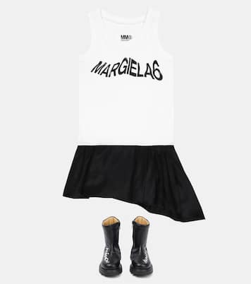 Kleid aus Jersey und Satin | MM6 Maison Margiela Kids