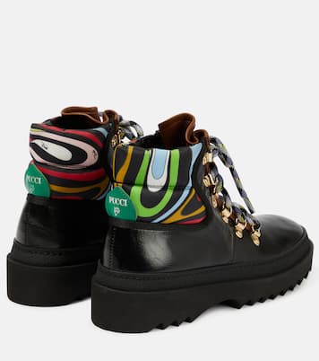 x Fusalp printed leather ankle boots | Pucci