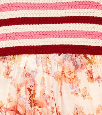 Abito Devi in crochet di cotone con stampa | Zimmermann Kids