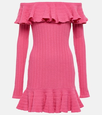 Miniabito con ruches e scollo bardot | Blumarine