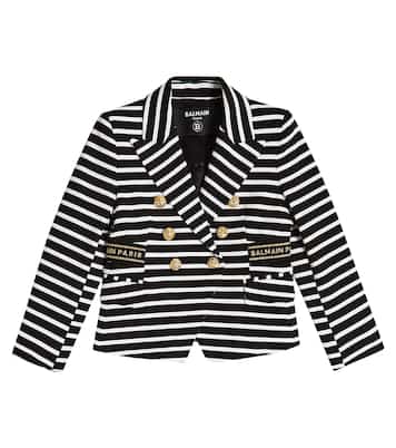 Blazer cruzado a rayas | Balmain Kids