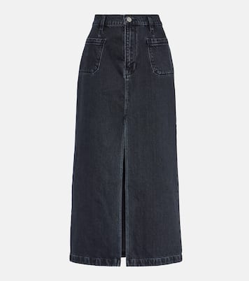 Le Bardot denim midi skirt | Frame