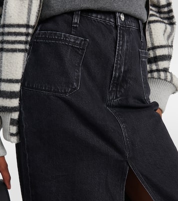 Le Bardot denim midi skirt | Frame
