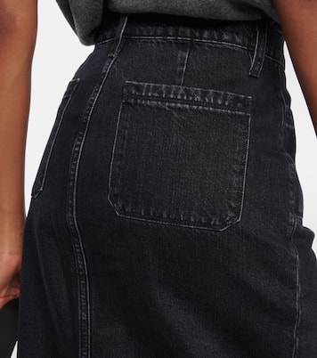 Le Bardot denim midi skirt | Frame