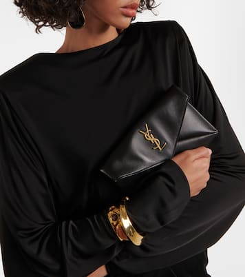Clutch Cassandre Small aus Leder | Saint Laurent