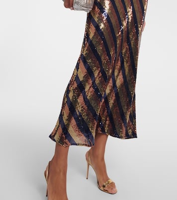 Sequined halterneck open-back gown | Rixo