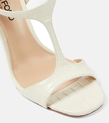 Angelina croc-effect leather sandals | Tom Ford