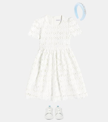 Verziertes Kleid aus Guipure-Spitze | Self-Portrait Kids