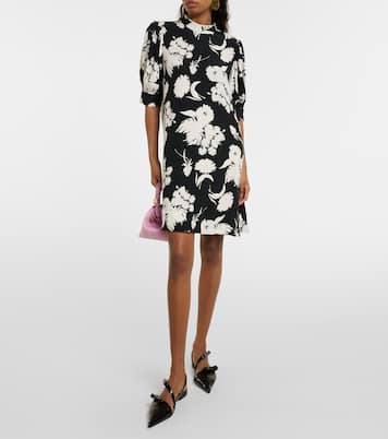 Printed crêpe minidress | Ganni