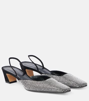 Slingback-Pumps Roosevelt aus Leder mit Kristallen | Khaite