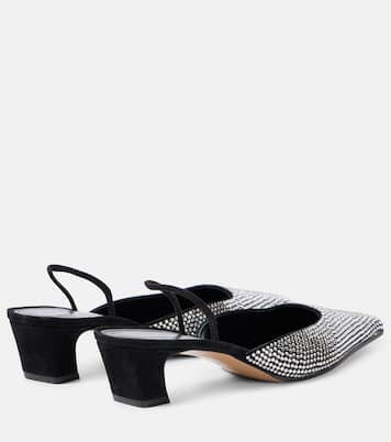 Slingback-Pumps Roosevelt aus Leder mit Kristallen | Khaite