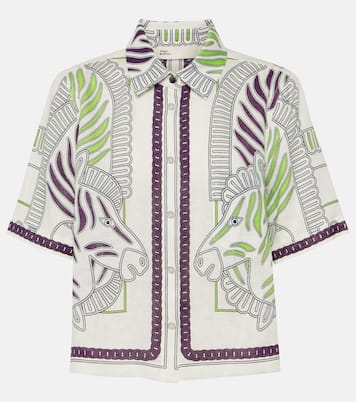 Bedrucktes Hemd aus Leinen | Tory Burch