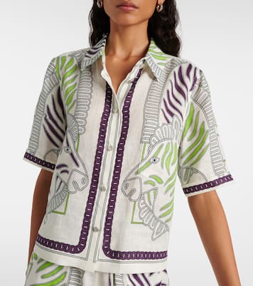Bedrucktes Hemd aus Leinen | Tory Burch