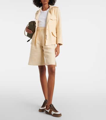 Tabs suede-trimmed leather sneakers | Tod's
