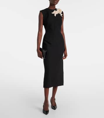 Vestido midi de lana asimétrico | Erdem