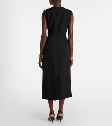 Vestido midi de lana asimétrico | Erdem