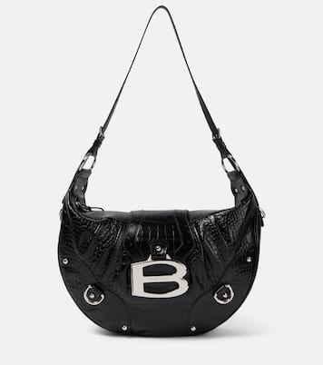 Essex embossed leather shoulder bag | Balenciaga