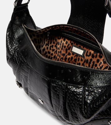 Essex embossed leather shoulder bag | Balenciaga