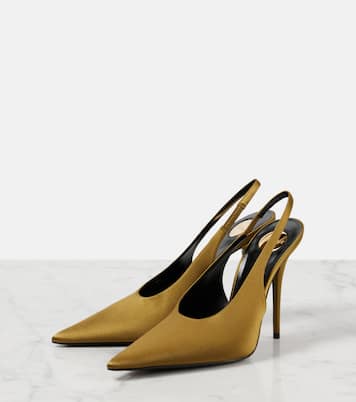 Pumps slingback L'Entracte 110 in crêpe | Saint Laurent