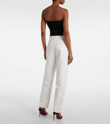Jeans regular con cut-out e cristalli | Area