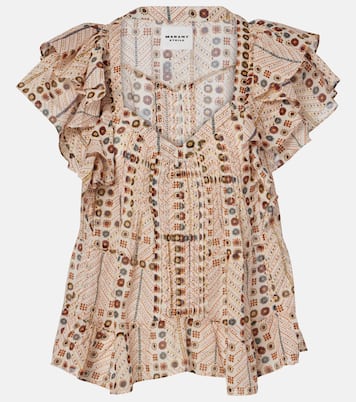 Blusa Madrana in cotone con volant | Marant Etoile
