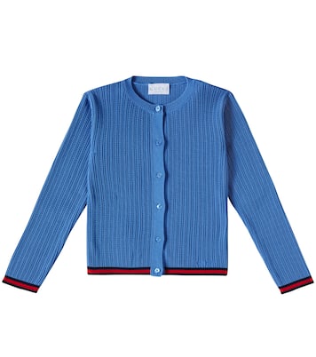 Web Stripe knitted cardigan | Gucci Kids