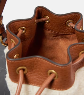 VLogo Signature shearling bucket bag | Valentino Garavani