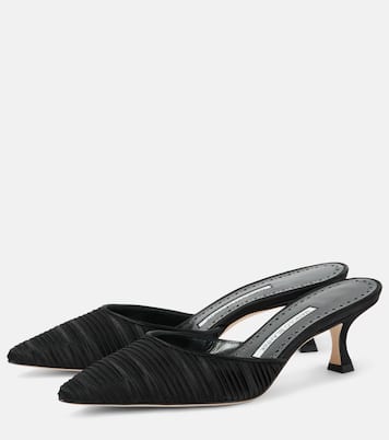 Mules Carolyne 50 in raso | Manolo Blahnik