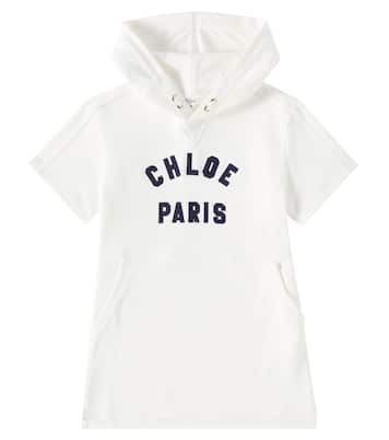Abito in jersey di cotone con logo | Chloé Kids