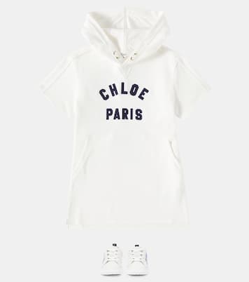 Abito in jersey di cotone con logo | Chloé Kids