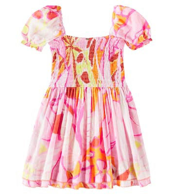 Abito Bertha in cotone arricciato | Poupette St Barth Kids