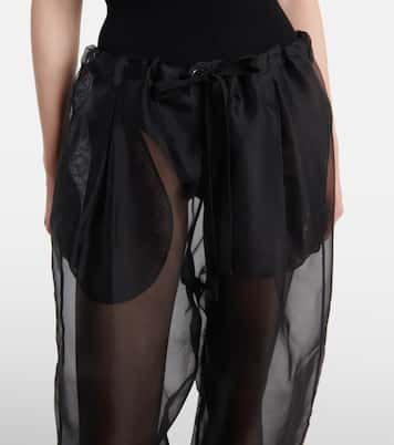 Pantalon ample Trenton en soie mélangée | Khaite