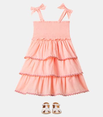 Abito Rhiannon in cotone a balze | Zimmermann Kids