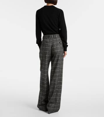High-rise wool-blend wide-leg pants | Dolce&Gabbana