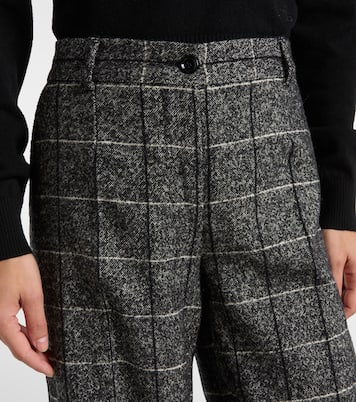 High-rise wool-blend wide-leg pants | Dolce&Gabbana