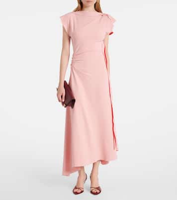Draped gathered midi dress | Victoria Beckham