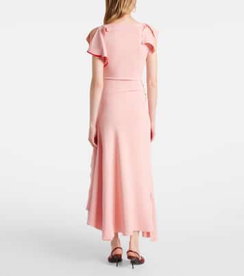 Draped gathered midi dress | Victoria Beckham