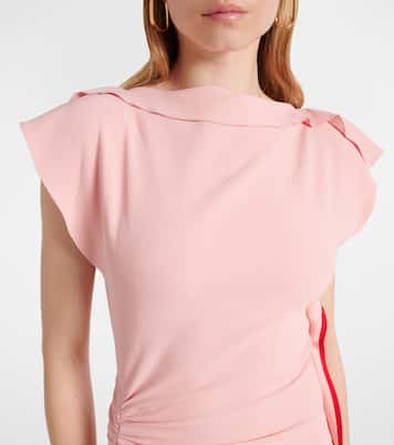 Draped gathered midi dress | Victoria Beckham