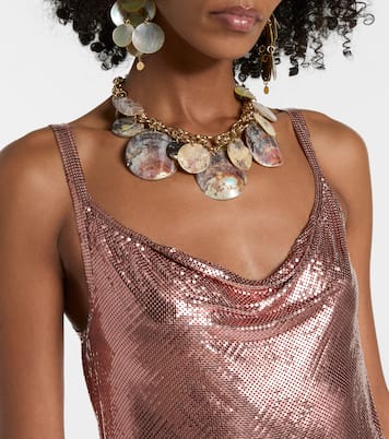 Robe midi métallisée | Rabanne