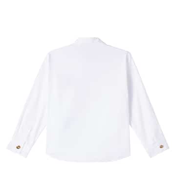 Camicia Oxford in cotone con logo | Versace Kids