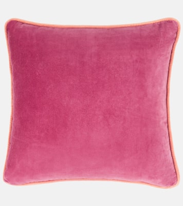 Coussin brodé en velours de soie et coton | Les-Ottomans