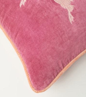Coussin brodé en velours de soie et coton | Les-Ottomans