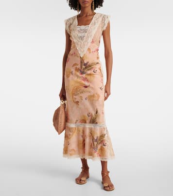 Robe midi Ascension en coton à fleurs  | Zimmermann