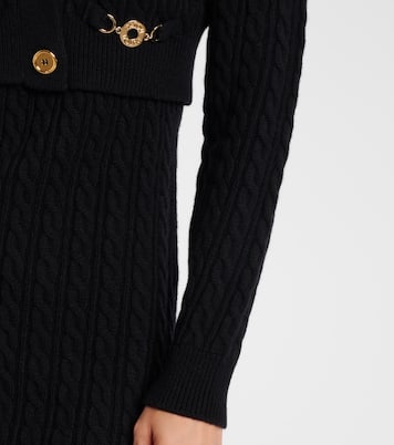 Cable-knit wool and cashmere cardigan | Patou