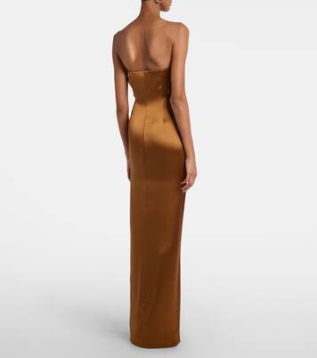 Robe longue en satin | Galvan